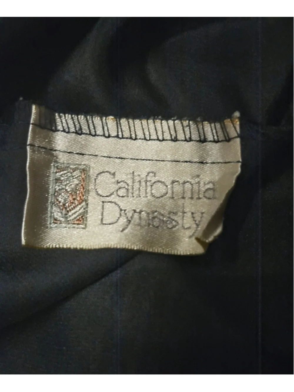 Vintage California Dynasty Navy Satin Button Front Mini Slip Dress Lingerie 90s